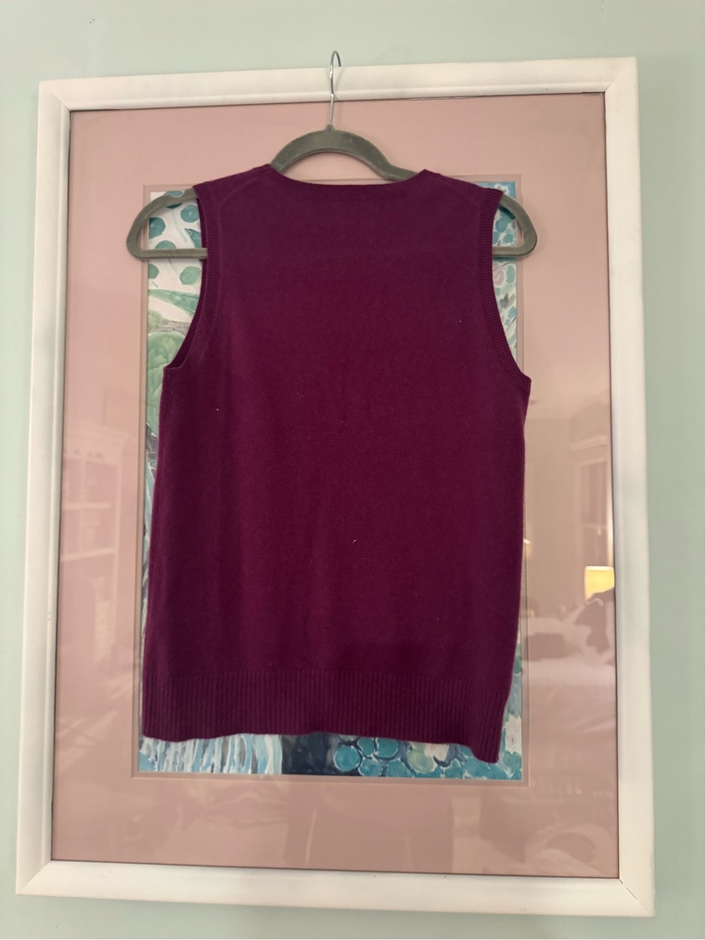 J. Crew cashmere Plum Sleeveless Knit Tank